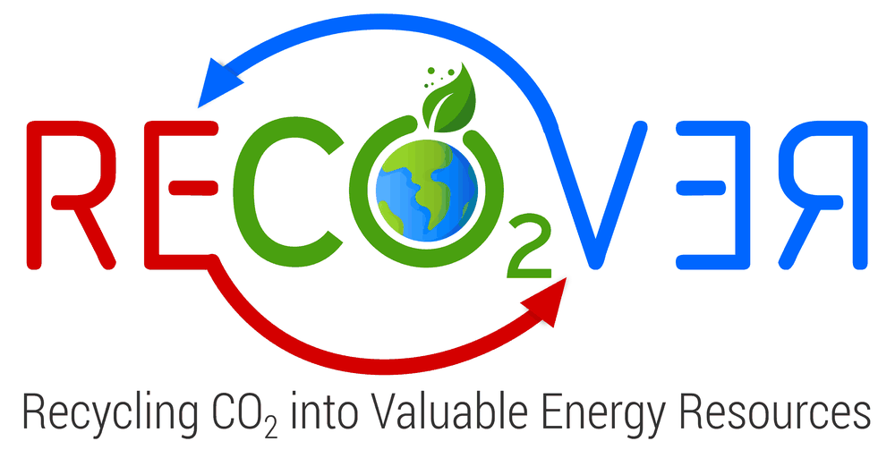 RECO2VER logo. Recycling CO2 into valuable energy resources